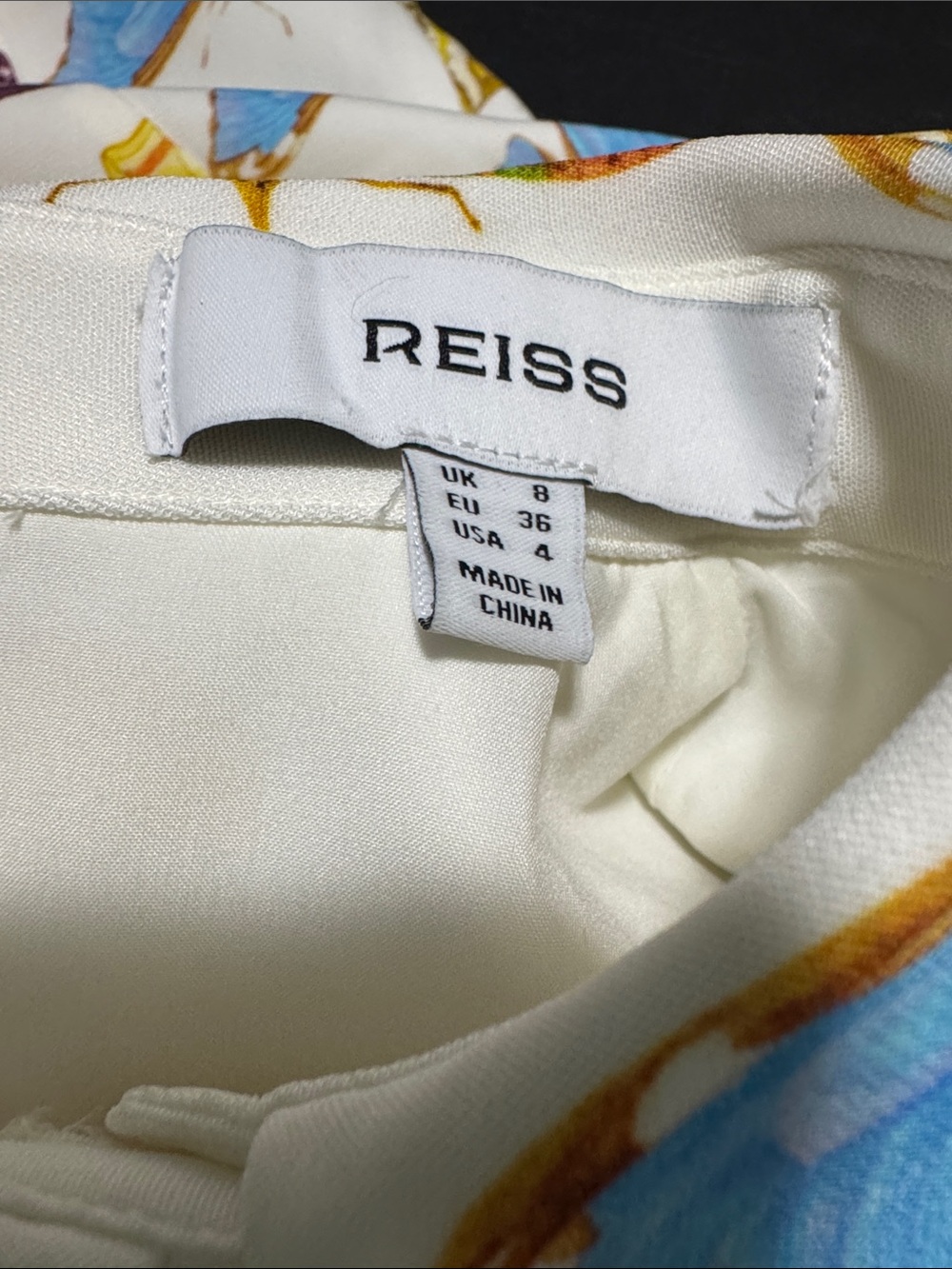 Reiss Tansy NYBG Butterfly Print Mini Dress Size 8. - Picture 12 of 12